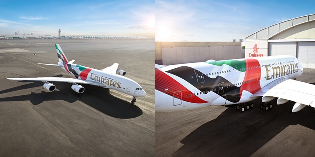 Emirates’in İkonik A380 Uçağı, BAE Bayrağı Tasarımıyla Havalandı